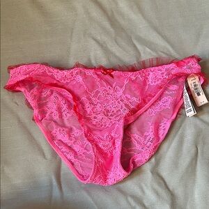 Victoria's Secret Hot Pink Lace Panties